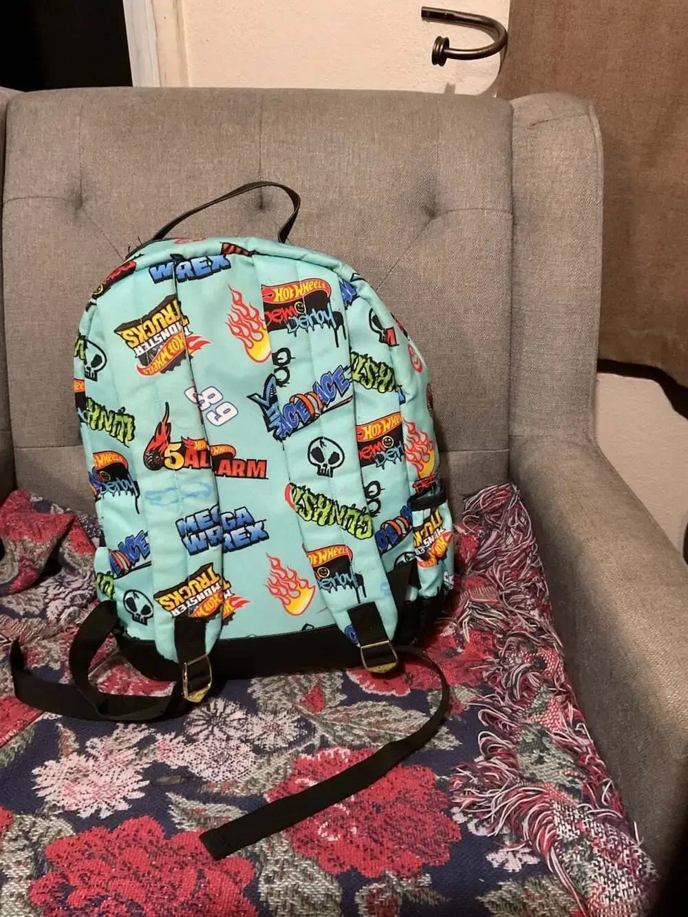Posh Peanut Hot Wheels Monster Trucks All-Over Print Kids Backpack and lunch bag